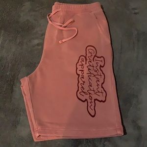 Instangratificationapparel pigment Burgundy shorts